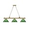Z-Lite Cordon 3 Light Billiard, Rubbed Brass & Green 2306-3RB-ARG - alternate 2